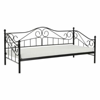 Kondela Kovová postel, černá, 90x200, DAINA