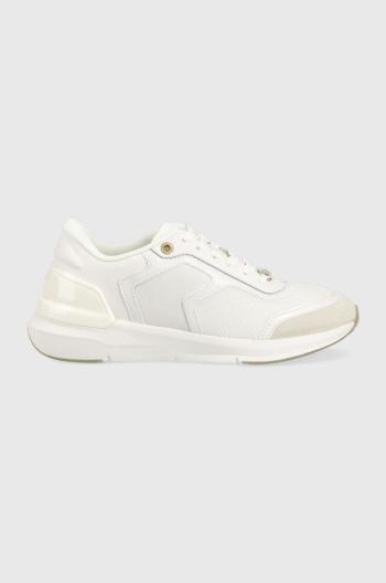 Sneakers boty Calvin Klein HW0HW01370 FLEXI RUNNER LACE UP bílá barva