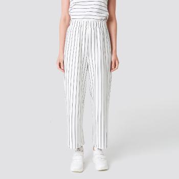 Bílé pruhované kalhoty Lisa – XL