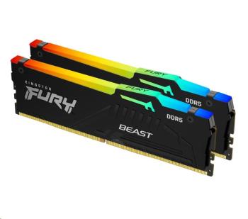 KINGSTON DIMM DDR5 64GB (Kit of 2) 6000MT/s CL36 FURY Beast RGB EXPO