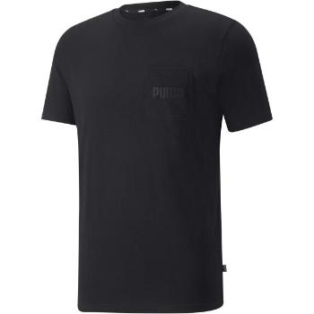 Puma MODERN BASICS POCKET TEE Pánské triko, černá, velikost S