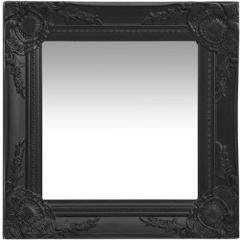 Nástěnné zrcadlo barokní styl 40 x 40 cm černé (320307)