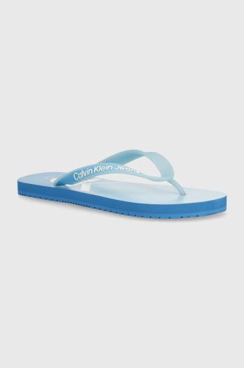 Žabky Calvin Klein Jeans BEACH SANDAL GRADIENT dámské, na plochém podpatku, YW0YW01401