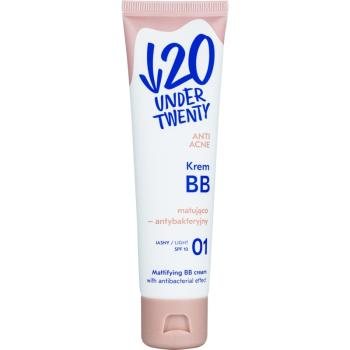 Under Twenty ANTI! ACNE matující BB krém SPF 10 odstín 01 Light Beige 60 ml