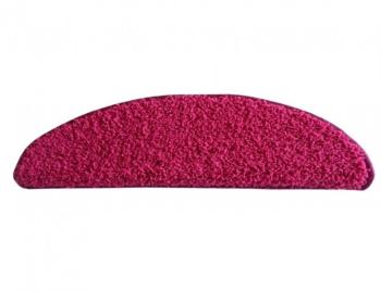 Vopi koberce Nášlapy na schody růžové Color Shaggy půlkruh - 28x65 půlkruh (rozměr včetně ohybu) Růžová
