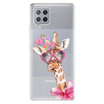 Odolné silikonové pouzdro iSaprio - Lady Giraffe - Samsung Galaxy A42