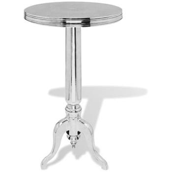 Odkládací stolek kulatý hliníkový stříbrný (243513)