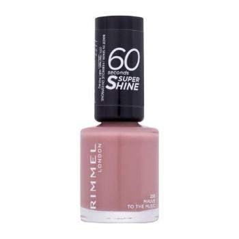 Rimmel London 60 Seconds Super Shine 8 ml lak na nehty pro ženy 230 Mauve To The Music