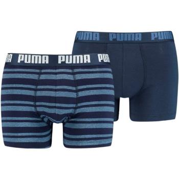 Puma HERITAGE STRIPE BOXER 2P Pánské boxerky, tmavě modrá, velikost XL