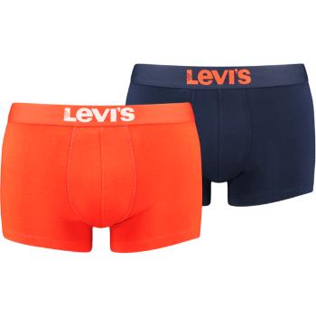 Levi's MEN SOLID BASIC TRUNK 2P Pánské boxerky, oranžová, velikost L