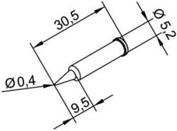 Pájecí hrot Ersa ERSADUR Typ 102 PD LF 04, 0.4 mm