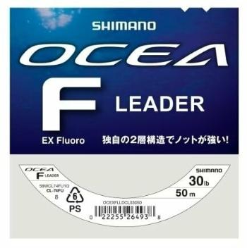 Shimano Fishing Ocea EX Fluoro Leader Číra 0,476 mm 50 m 30 lb Vasec