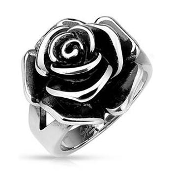 Šperky4U Ocelový prsten růže - velikost 62 - OPR1829-62
