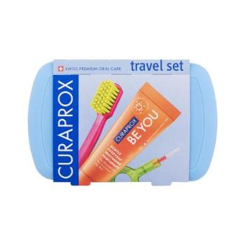 Curaprox Travel Set Blue klasický zubní kartáček dárková sada