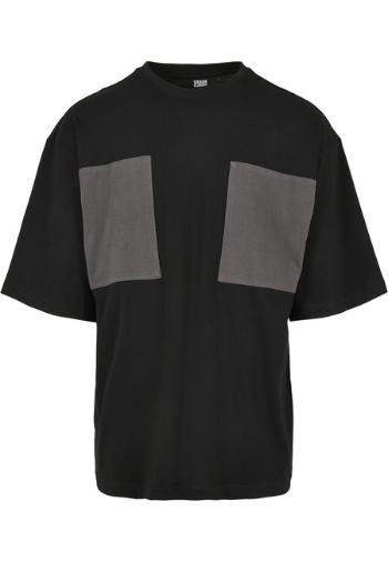 Urban Classics Big Double Pocket Tee black/asphalt - S