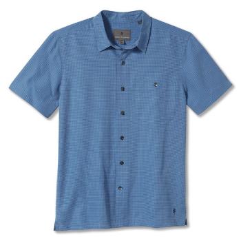 pánská košile krátký rukáv ROYAL ROBBINS Mens Mojave Pucker Dry S/S, Parisian Blue velikost: M