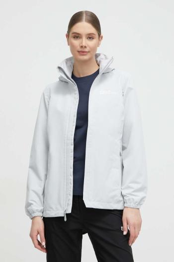 Outdoorová bunda Jack Wolfskin Stormy Point 2L JKT šedá barva, 1111202