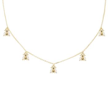 PDPAOLA Veselý pozlacený náhrdelník s krásnými včeličkami NEST Gold CO01-200-U