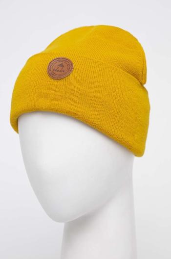 Čepice Cabaia žlutá barva, z tenké pleteniny