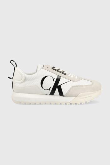 Sneakers boty Calvin Klein Jeans New Retro Runner Laceup bílá barva