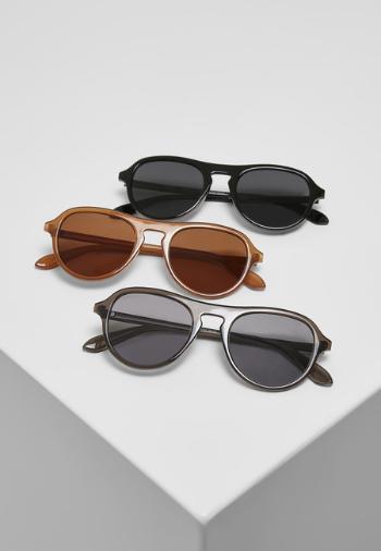 Urban Classics Sunglasses Kalimantan 3-Pack brown/grey/black - UNI