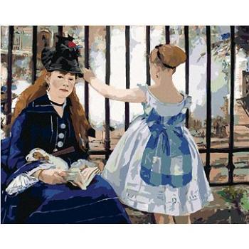 Diamondi - Diamantové malování - U ŽELEZNICE (ÉDOUARD MANET), 40x50 cm, Vypnuté plátno na rám (606415B)