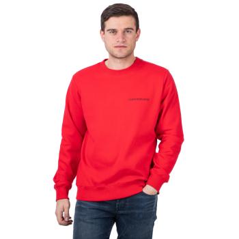 Calvin Klein Calvin Klein pánská červená mikina MONOGRAM CREW NECK