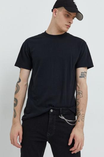 Bavlněné tričko Abercrombie & Fitch černá barva