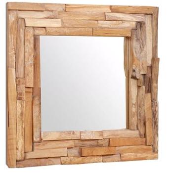 Dekorativní zrcadlo teak 60 x 60 cm čtvercové (244562)