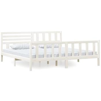 Rám postele bílý masivní dřevo 200 × 200 cm, 3101174 (3101174)