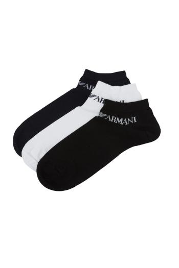 Armani Emporio Armani pánské bílo černé ponožky - 3ks
