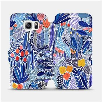 Flip pouzdro na mobil Samsung Galaxy S6 - MP03P Modrá květena (5903516764242)