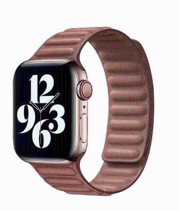 Coteetci Double Suction kožený pásek pro Apple Watch 38 / 40 mm WH5292-SN, hnědá - zánovní