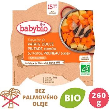 BABYBIO Sladké brambory s perličkou a suš. švestkami 260 g (3288131530628)