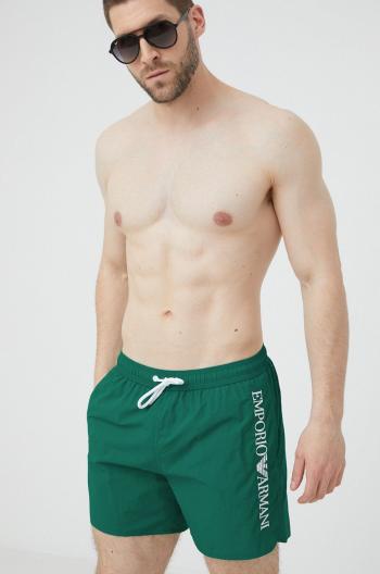 Plavkové šortky Emporio Armani Underwear zelená barva