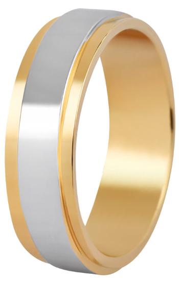 Beneto Pánský bicolor snubní prsten z oceli SPP05 62 mm