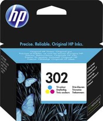 HP Inkoustová kazeta 302 originál azurová, purppurová, žlutá F6U65AE