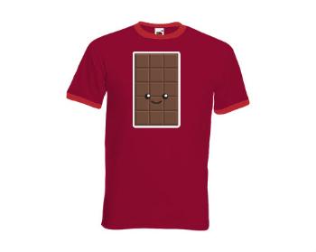Pánské tričko s kontrastními lemy Kawaii chocolate