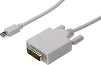 Kabel DVI vidlice ⇔ Mini-DisplayPort vidlice, 3 m, bílý