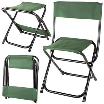 Verk 01671 Kempingová skládací židlička 2 v 1 zelená (35538)