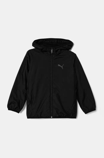 Dětská bunda Puma Fleece Line Windbreaker černá barva, 626503