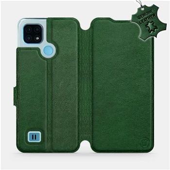 Kožené flip pouzdro na mobil Realme C21 - Zelené -  Green Leather (5903516748204)