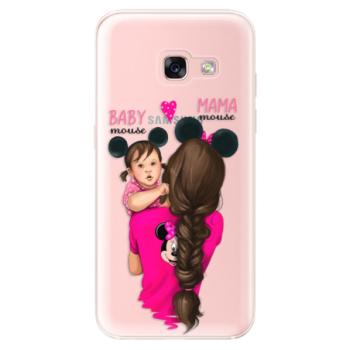 Odolné silikonové pouzdro iSaprio - Mama Mouse Brunette and Girl - Samsung Galaxy A3 2017