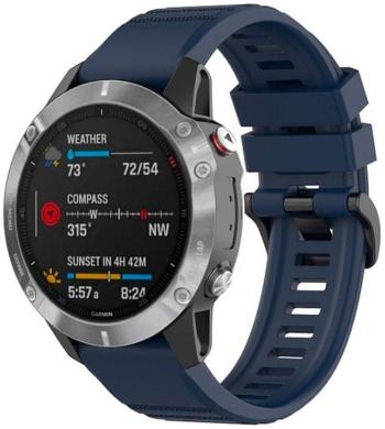 FIXED Silikonový řemínek Silicone Strap pro Garmin QuickFit 22mm, modrý, FIXSST-QF22MM-BL