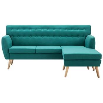 Sedačka Rohová sedačka textilní čalounění 171,5 x 138 x 81,5 cm zelená (247023)