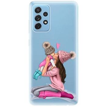 iSaprio Kissing Mom - Brunette and Girl pro Samsung Galaxy A72 (kmbrugirl-TPU3-A72)