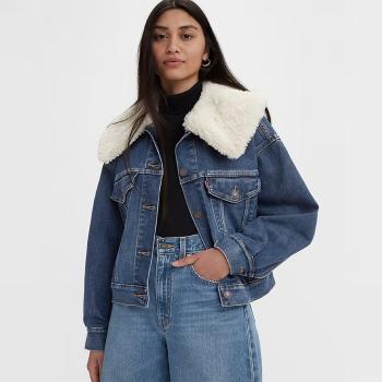 Warm Baby Blue Trucker Jacket – L