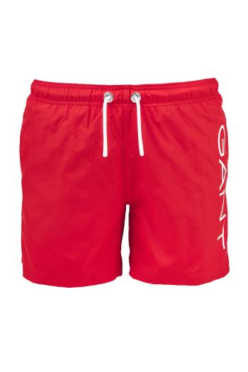 PLAVKY GANT LOGO LIGHTWEIGHT BOY'S SWIM SHORTS červená 158/164