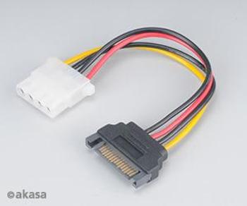 AKASA kabel  SATA redukce napájení na 4pin Molex, 15cm