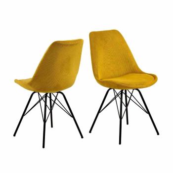 Jídelní židle – žlutá / set 2 ks